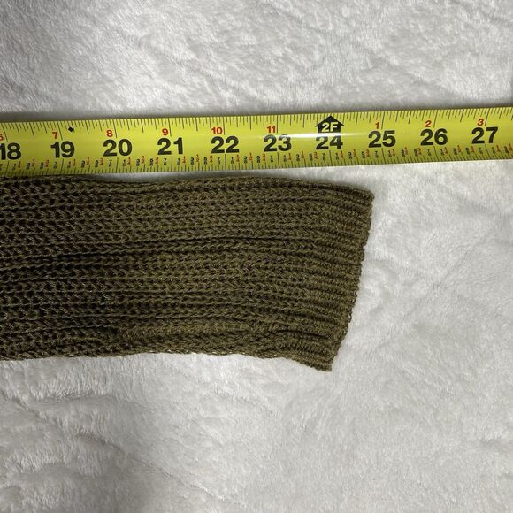 Denim & Supply Ralph Lauren Linen Blend Cardigan Open Knit Olive Green Women's M - Picture 7 of 7